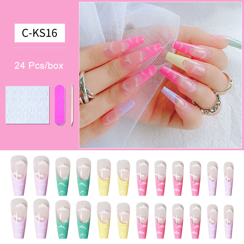 Long Coffin Press On Nails – Luxury Matte Ballerina