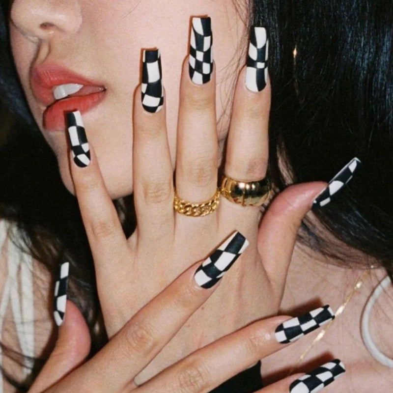 Hot Custom Logo Full Cover False Nails – Short Designer Press On Tips