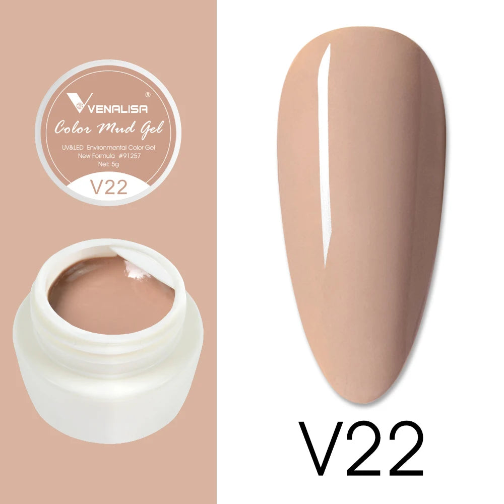 Venalisa Color Mud Gel – Pure Color DIY Nail Art UV Gel Polish