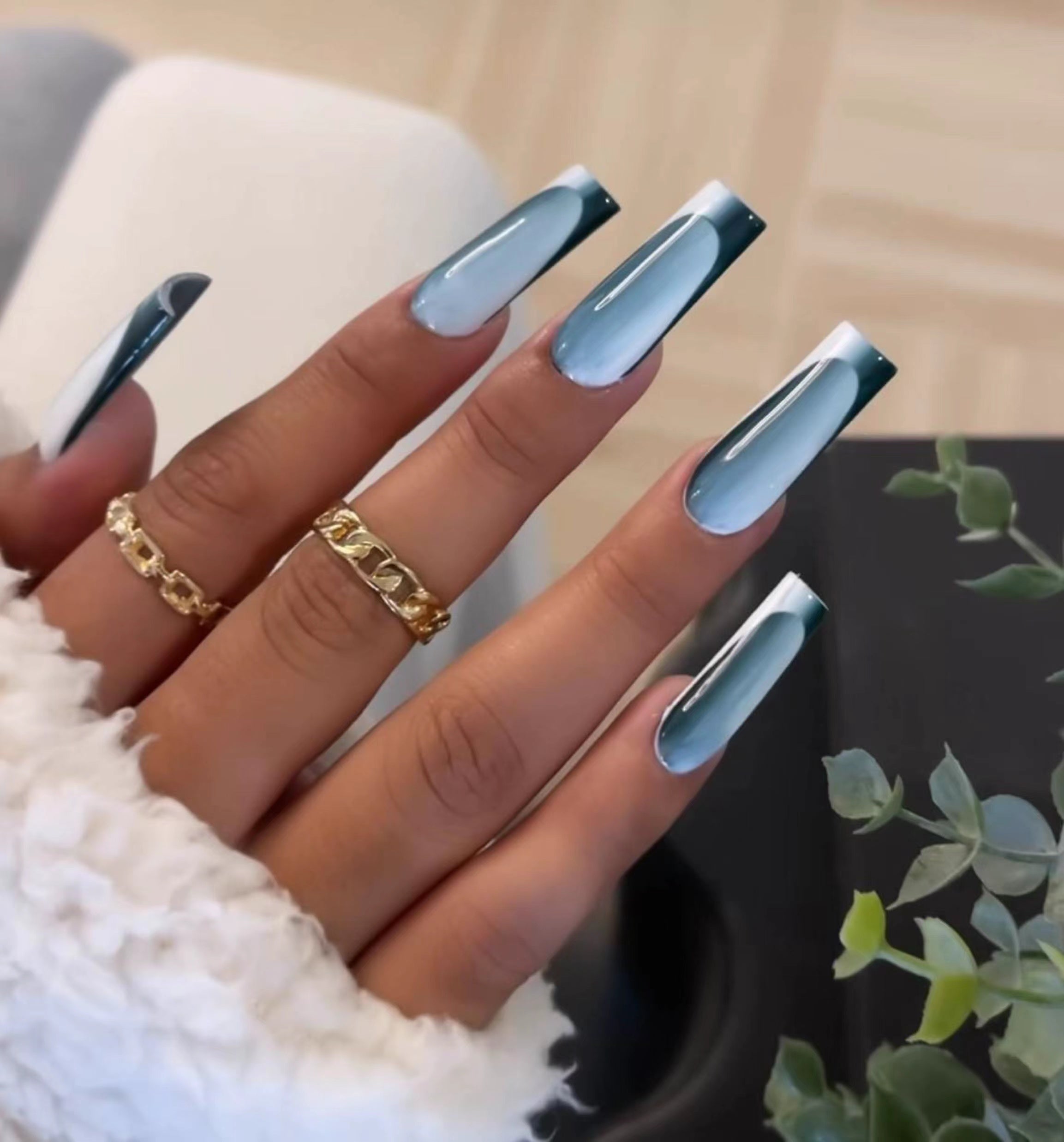 XXL Custom Press On Nails – Handmade Acrylic False Nails with Box