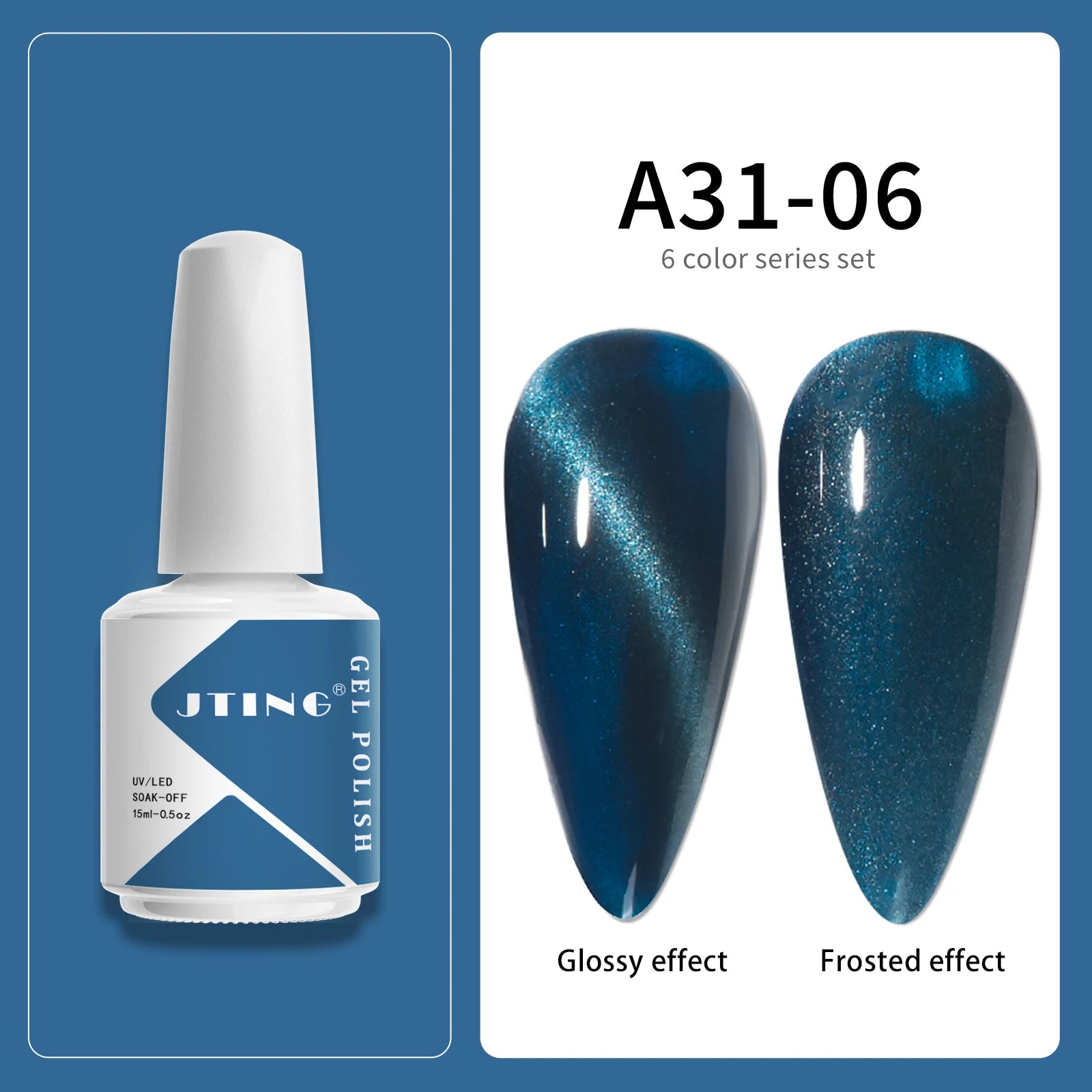 6 Colors UV LED Gel Nail Polish Set – Manicure Kit with Box