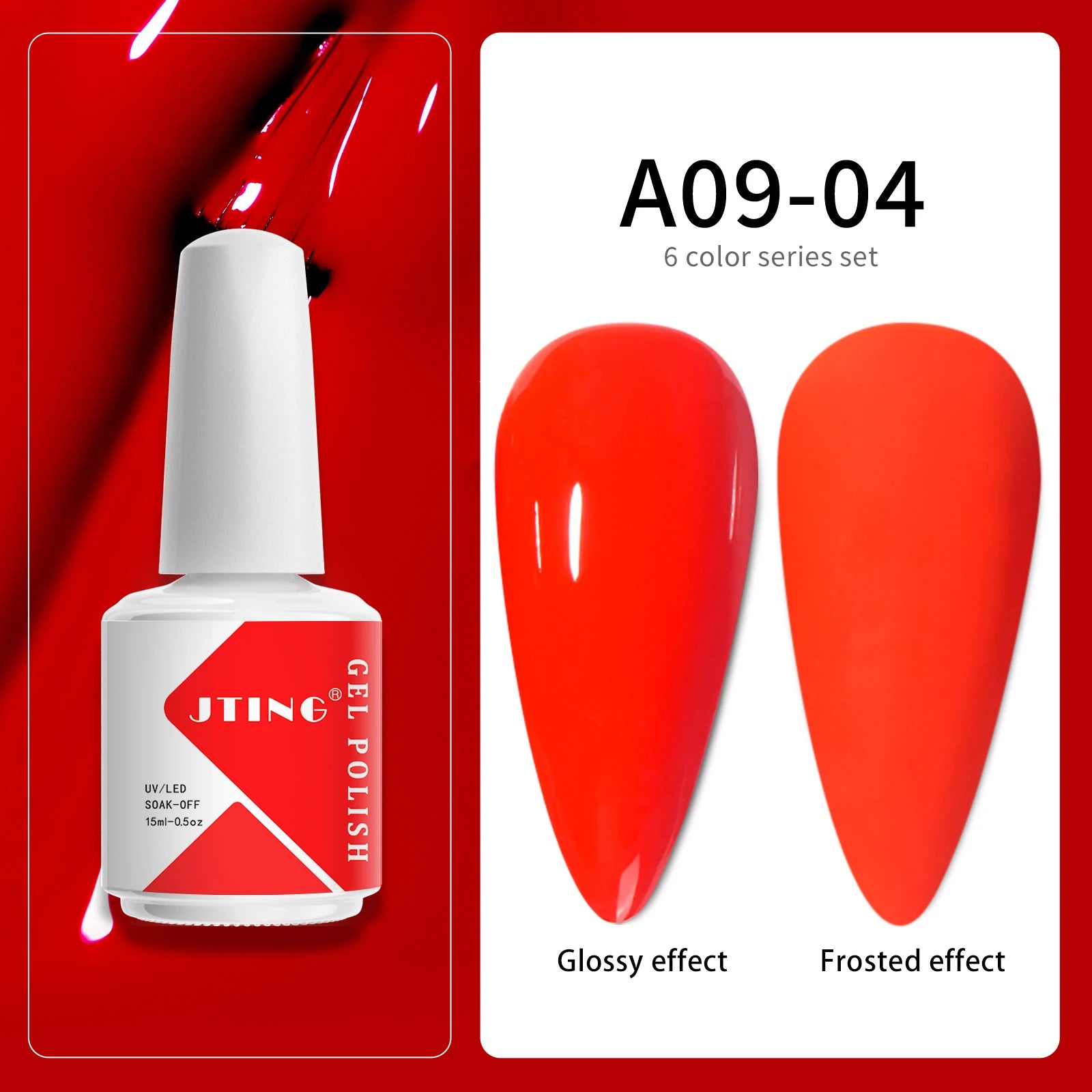 6 Colors Gel Nail Polish Set – Soak Off UV Gel with Box