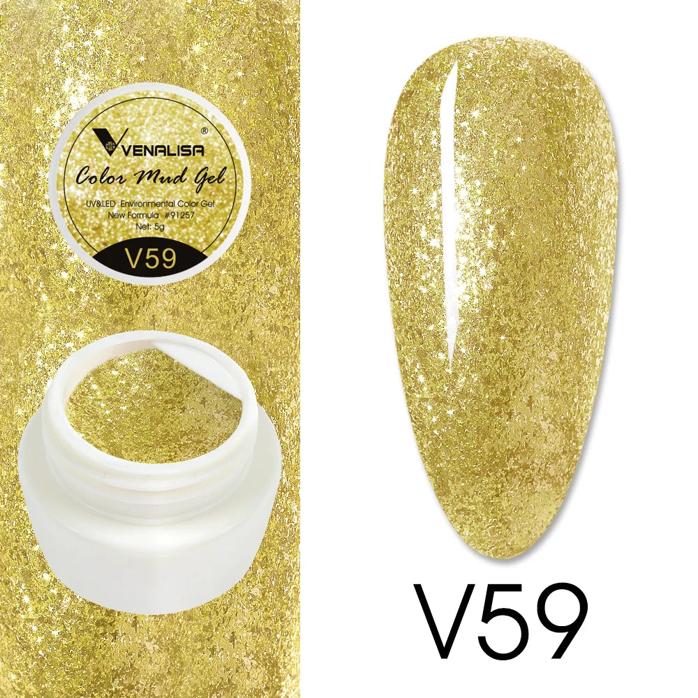 Venalisa Color Mud Gel – Pure Color DIY Nail Art UV Gel Polish