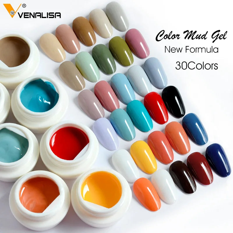 Venalisa Color Mud Gel – Pure Color DIY Nail Art UV Gel Polish