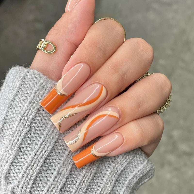 Hot Custom Logo Full Cover False Nails – Short Designer Press On Tips
