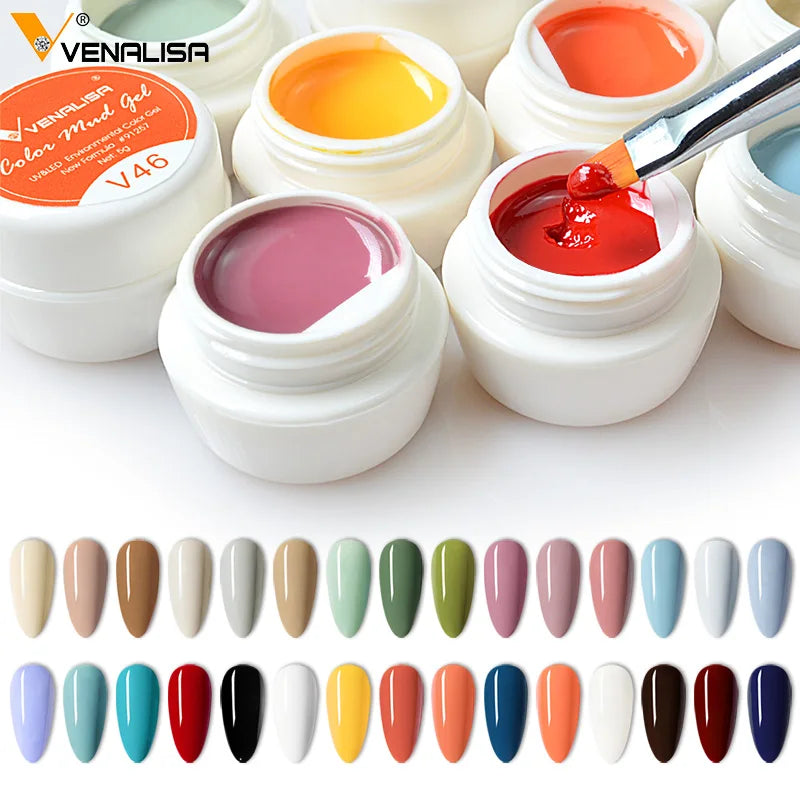 Venalisa Color Mud Gel – Pure Color DIY Nail Art UV Gel Polish