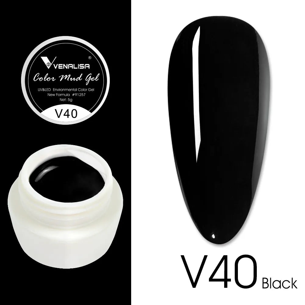 Venalisa Color Mud Gel – Pure Color DIY Nail Art UV Gel Polish