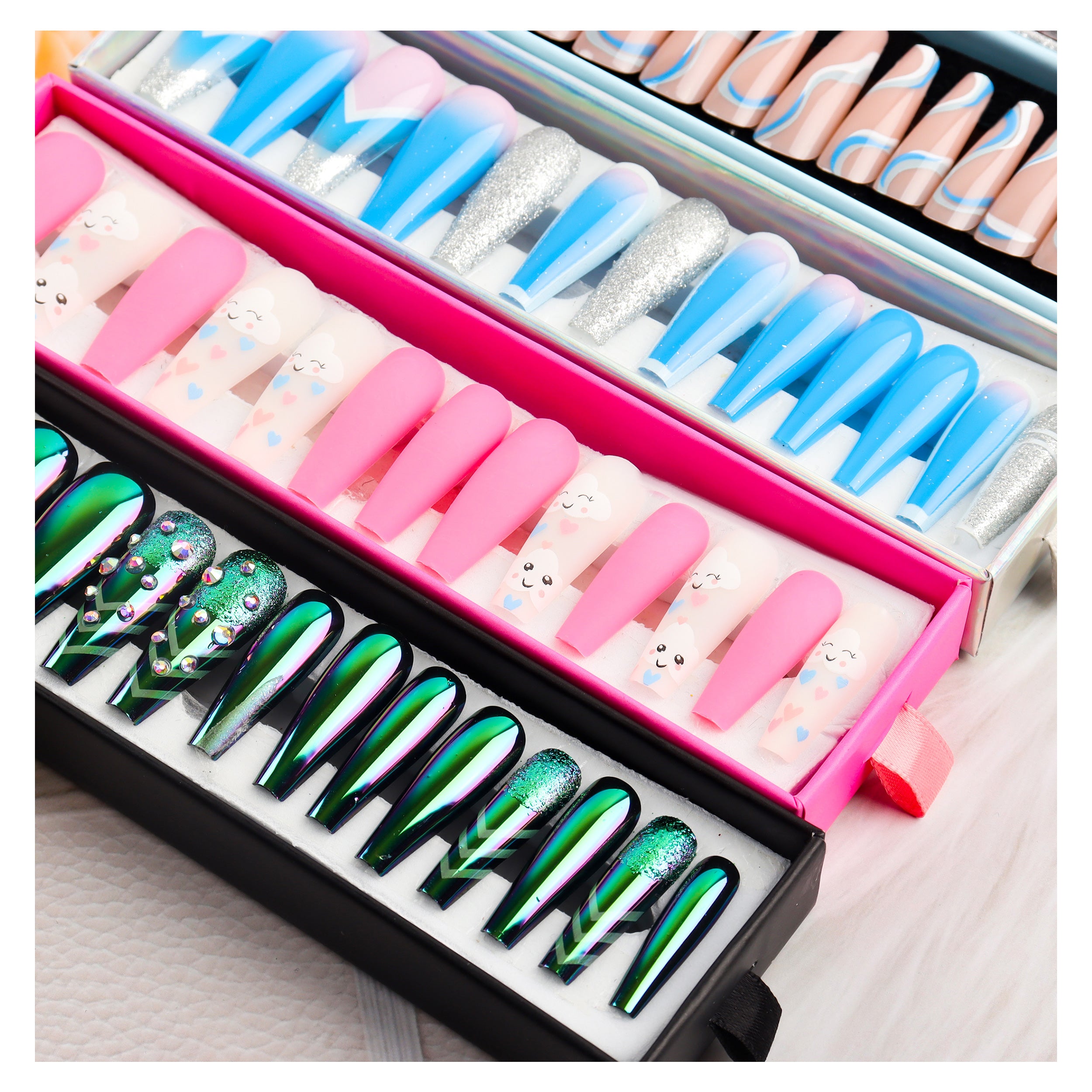New Arrival Press On Nails – Artificial False Fingernails with Box