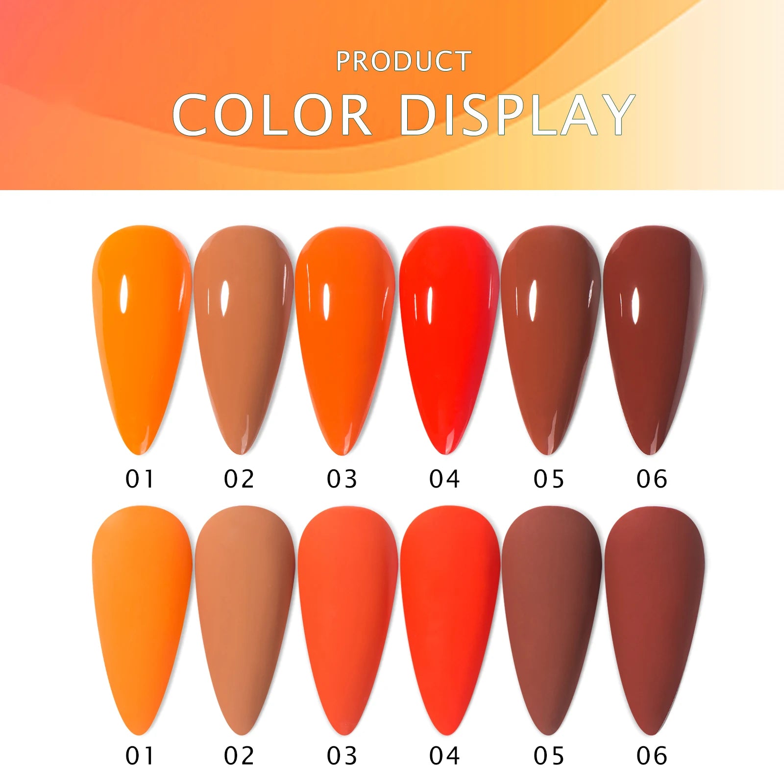 6 Colors Gel Nail Polish Set – Soak Off UV Gel with Box