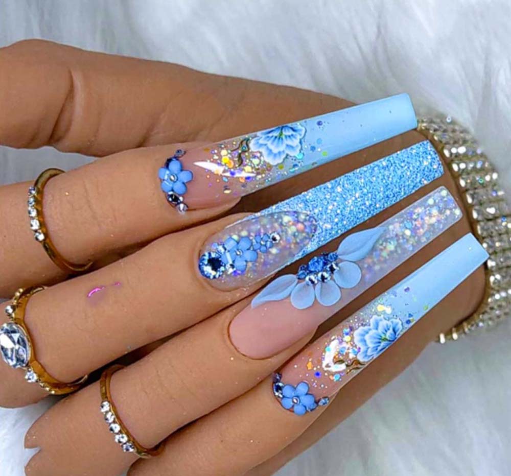 XXL Custom Press On Nails – Handmade Acrylic False Nails with Box