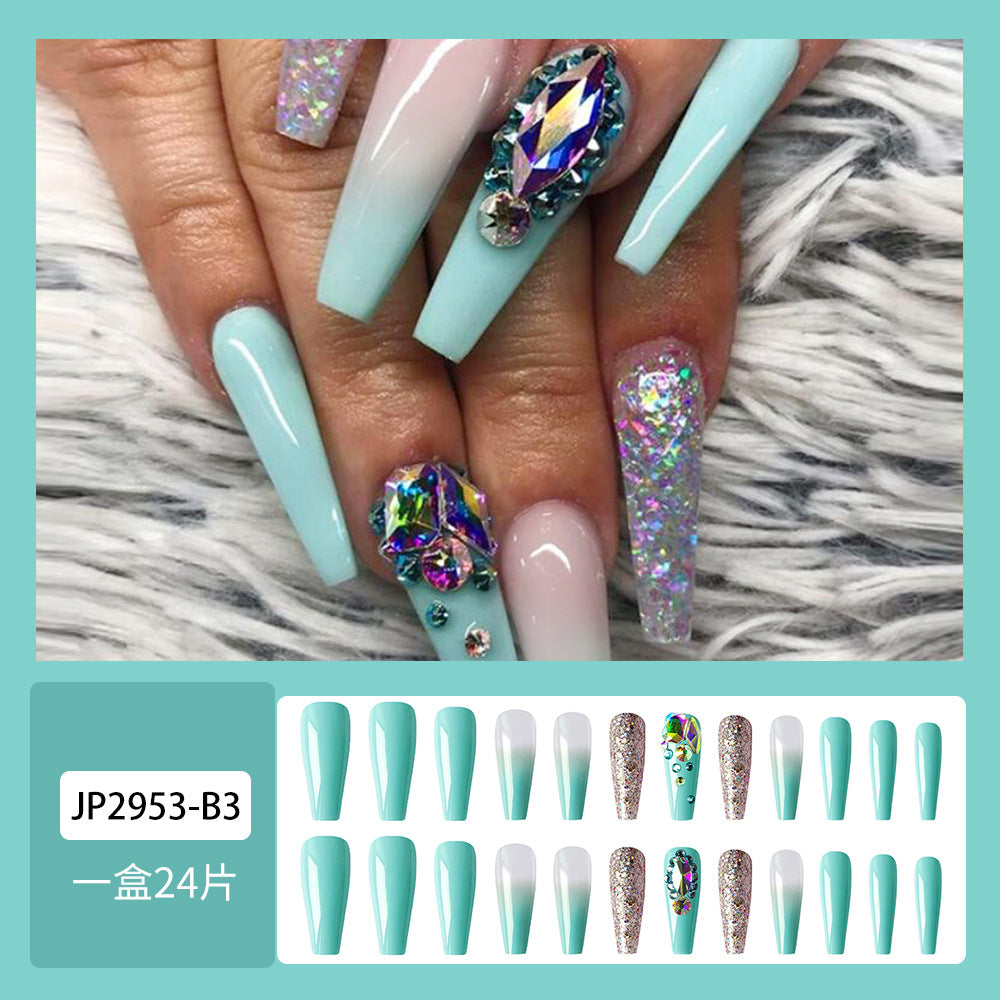 Long Coffin Press On Nails – Colorful Matte Ballerina False Nails (Wholesale)