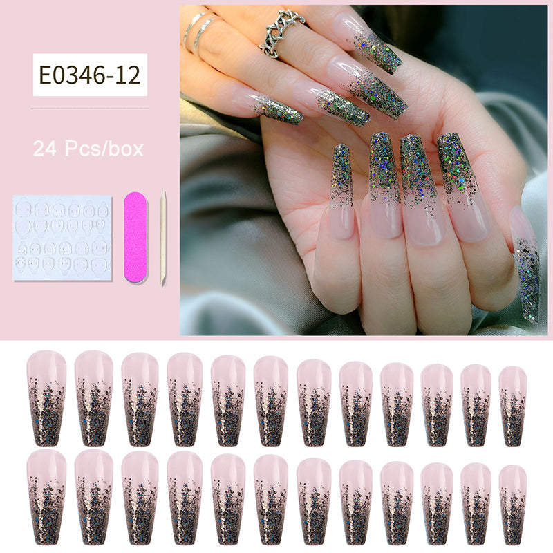 Long Coffin Press On Nails – Luxury Matte Ballerina