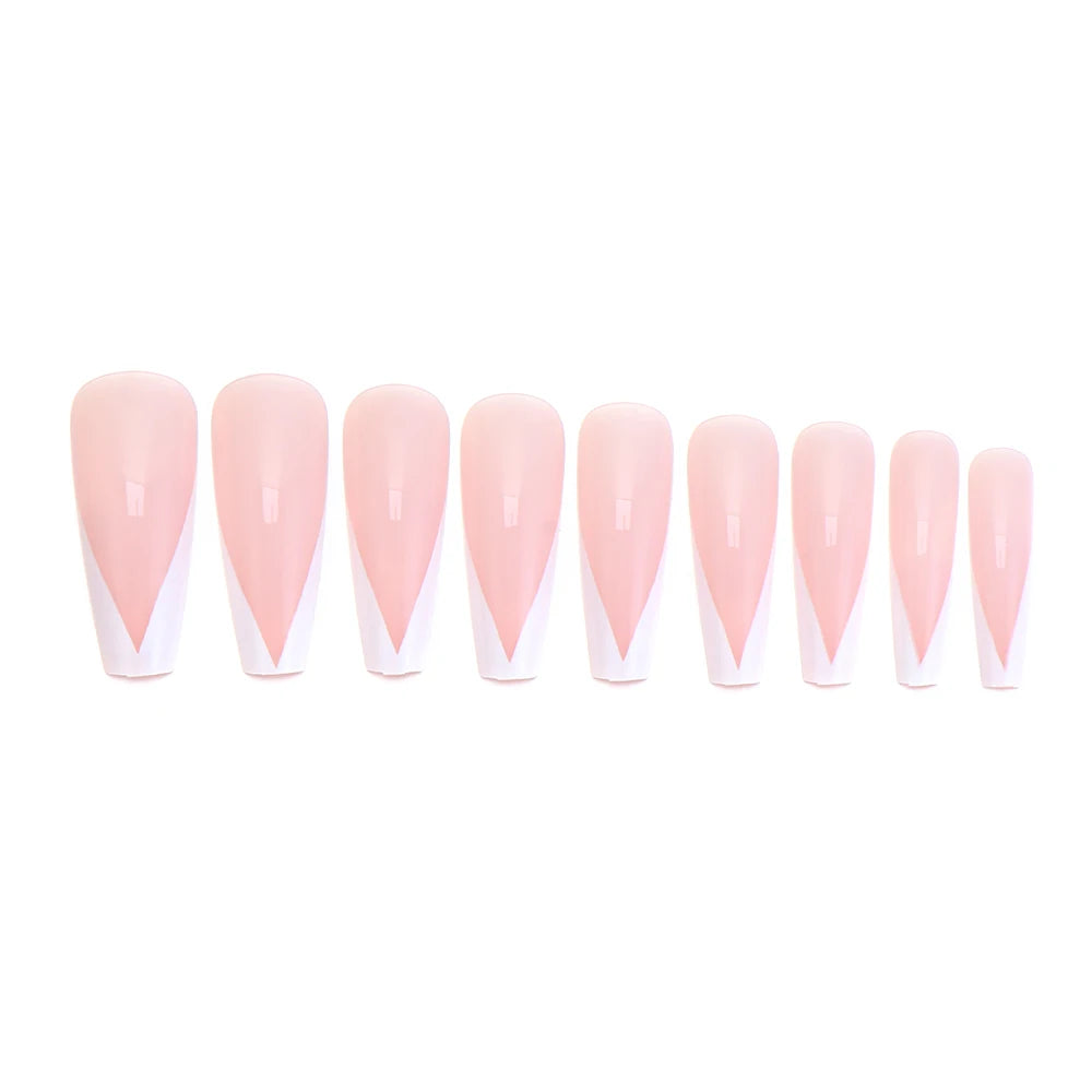 Coffin Press On Nails with Designs – False Nail Tips Set with Glue
