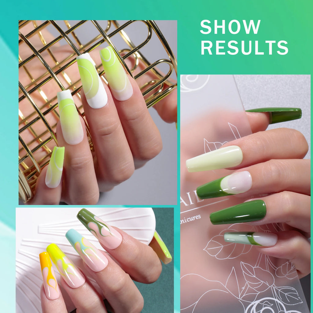 6 Colors Gel Nail Polish Set – UV Neon Manicure Kit with Box