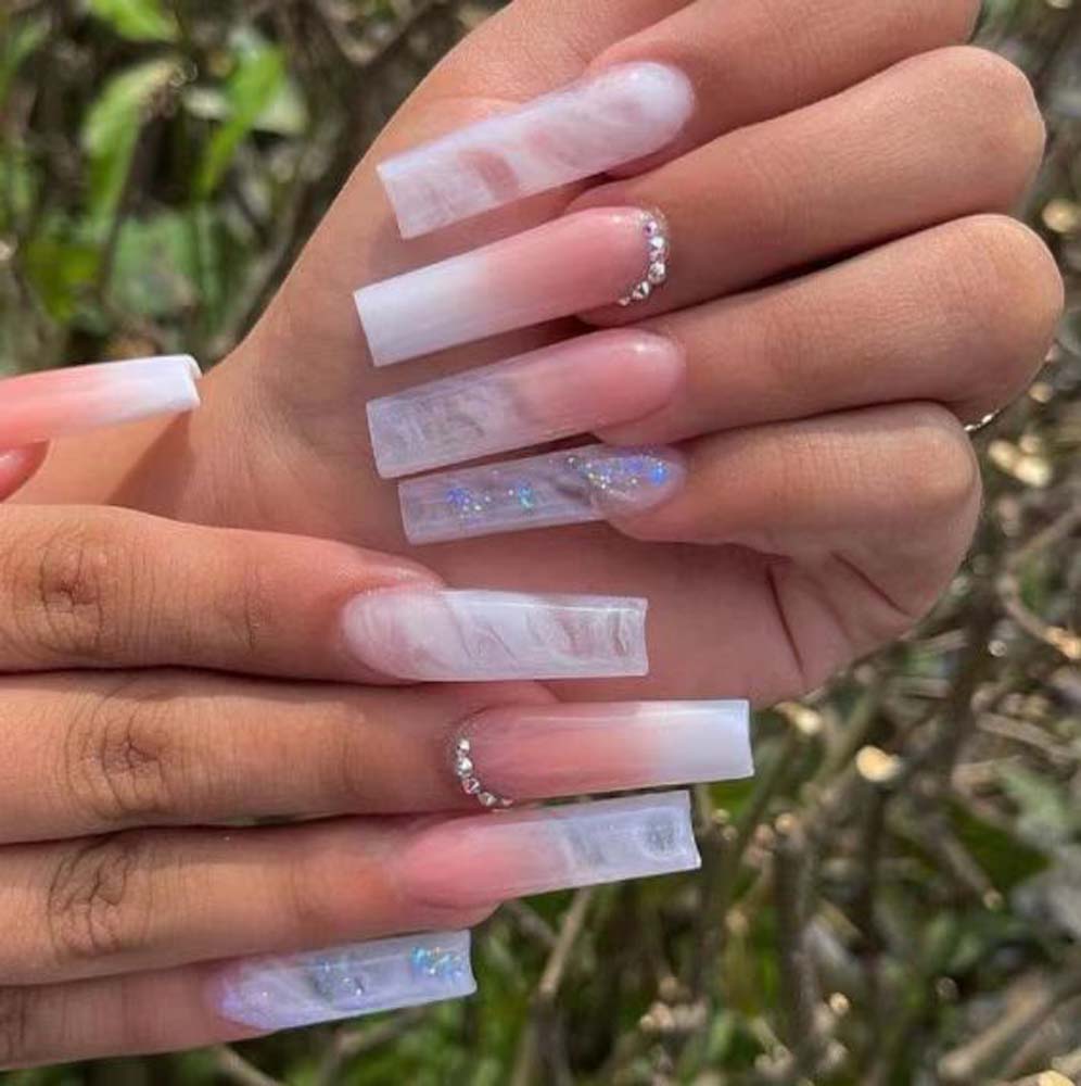 XXL Custom Press On Nails – Handmade Acrylic False Nails with Box