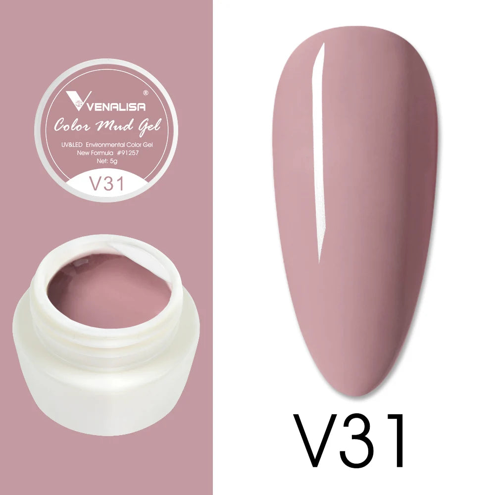 Venalisa Color Mud Gel – Pure Color DIY Nail Art UV Gel Polish