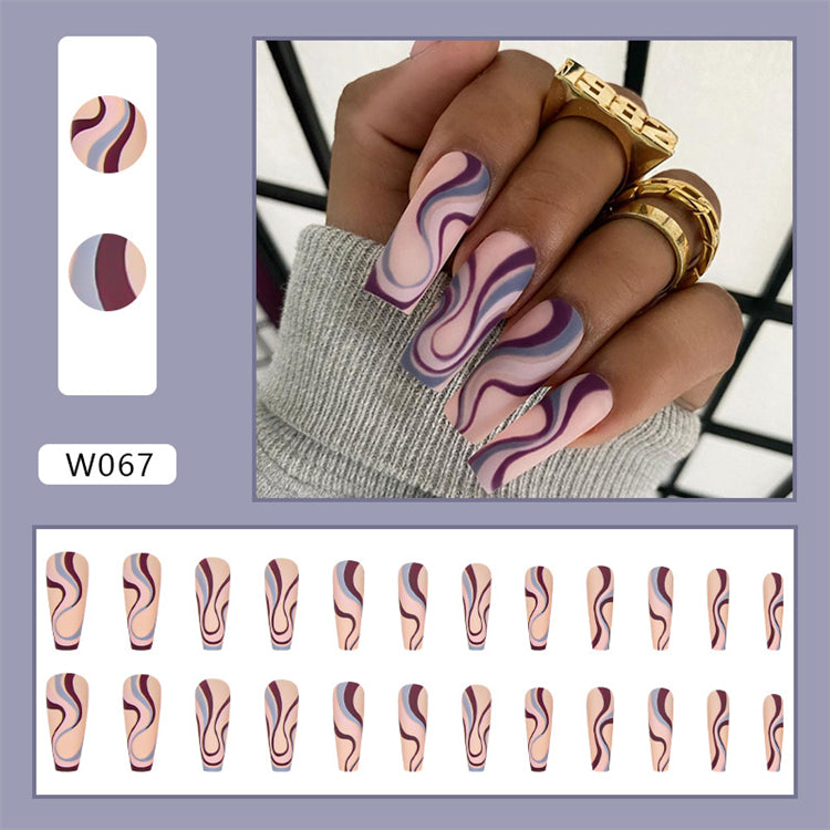 Long Coffin Press On Nails – Colorful Matte Ballerina False Nails (Wholesale)