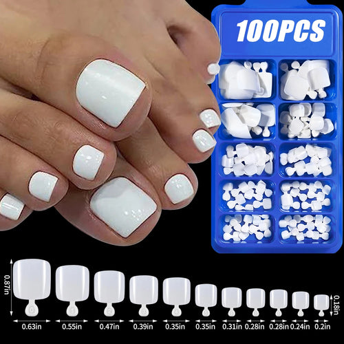 100pcs Light Pink Press On Nails – Full Set False Nails