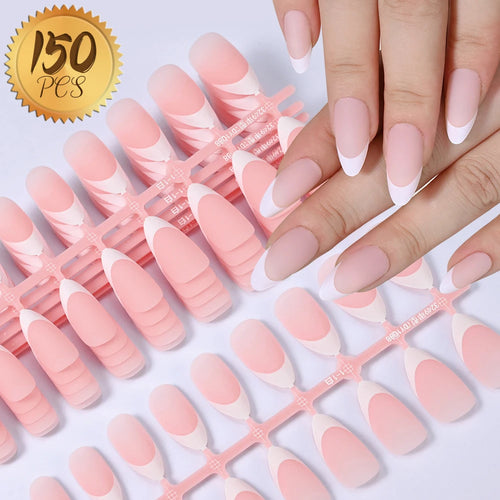 100pcs Light Pink Press On Nails – Full Set False Nails