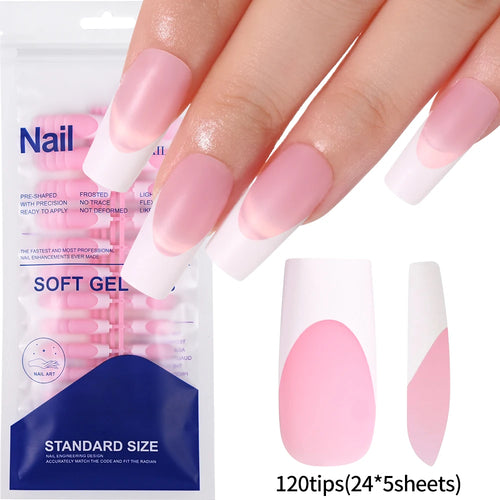 100pcs Light Pink Press On Nails – Full Set False Nails