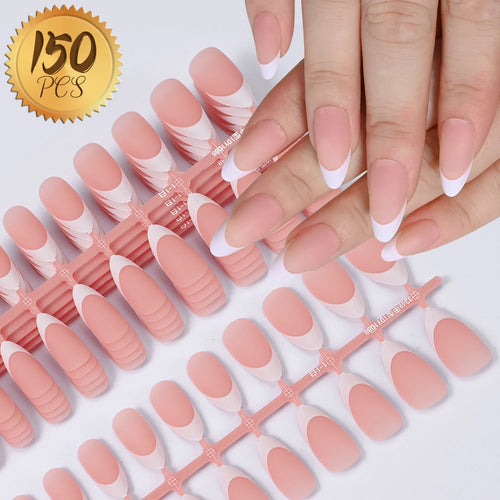 100pcs Light Pink Press On Nails – Full Set False Nails