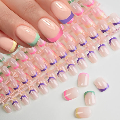 100pcs Light Pink Press On Nails – Full Set False Nails