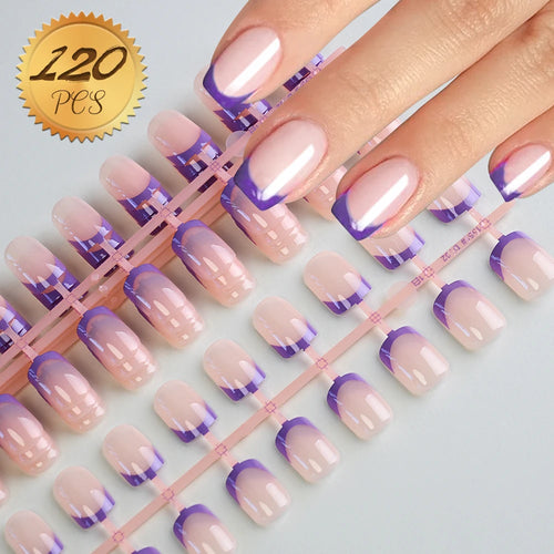 100pcs Light Pink Press On Nails – Full Set False Nails
