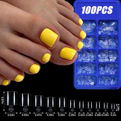 100pcs Light Pink Press On Nails – Full Set False Nails