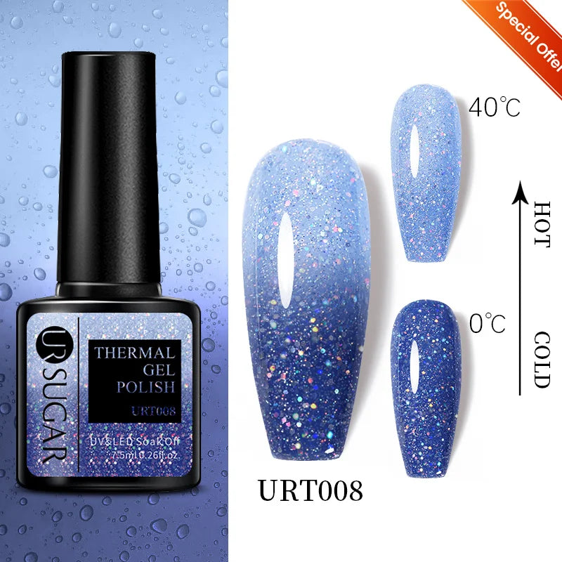 7.5ml Glitter UV Gel Nail Polish – Colorful Sequins Soak Off Gel