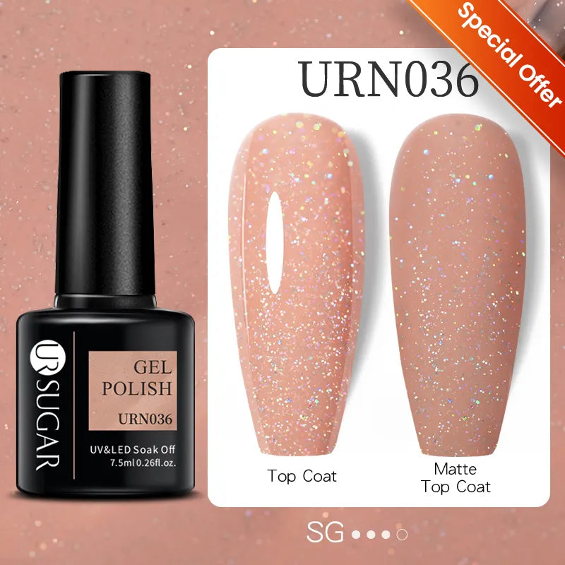 7.5ml Glitter UV Gel Nail Polish – Colorful Sequins Soak Off Gel