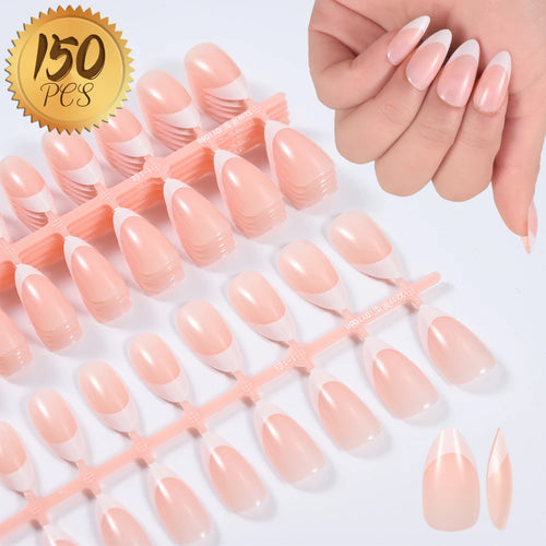 100pcs Light Pink Press On Nails – Full Set False Nails