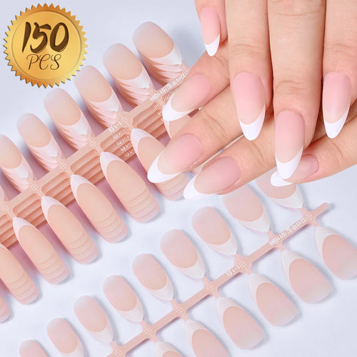 100pcs Light Pink Press On Nails – Full Set False Nails