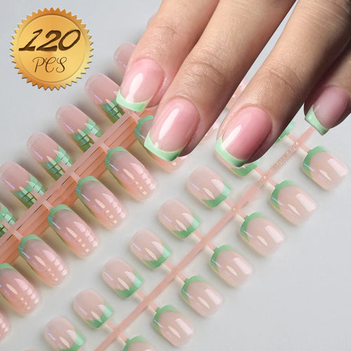 100pcs Light Pink Press On Nails – Full Set False Nails