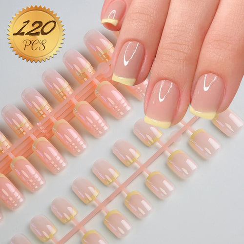 100pcs Light Pink Press On Nails – Full Set False Nails