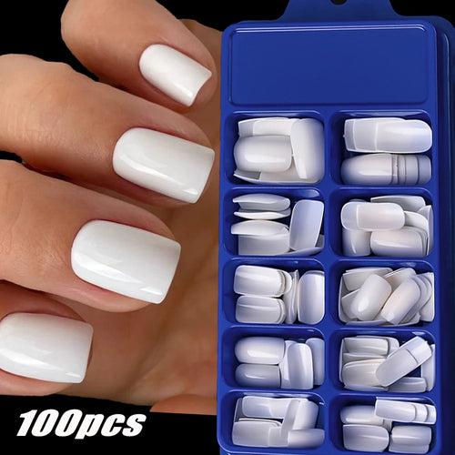 100pcs Light Pink Press On Nails – Full Set False Nails