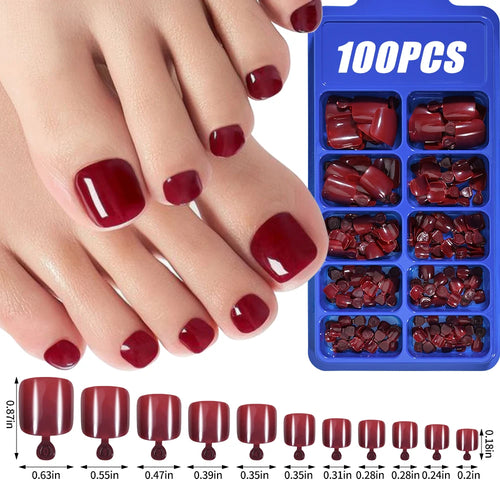100pcs Light Pink Press On Nails – Full Set False Nails