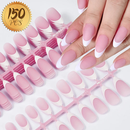 100pcs Light Pink Press On Nails – Full Set False Nails