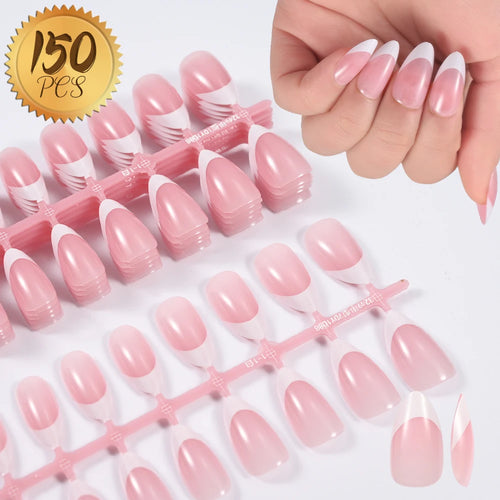 100pcs Light Pink Press On Nails – Full Set False Nails