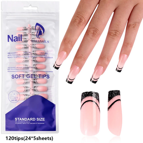 100pcs Light Pink Press On Nails – Full Set False Nails