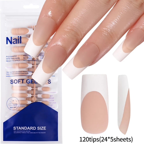100pcs Light Pink Press On Nails – Full Set False Nails