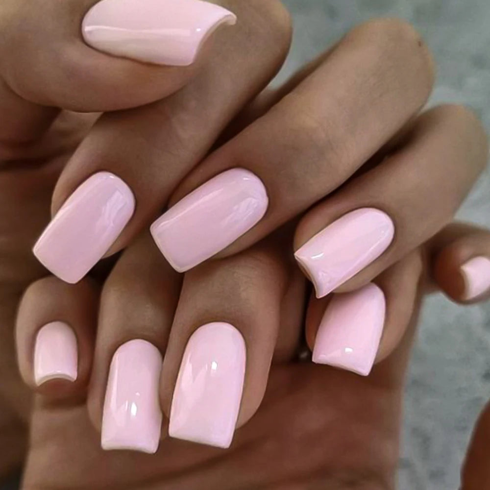100pcs Light Pink Press On Nails – Full Set False Nails