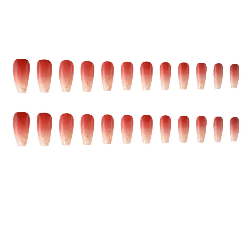 Luxury Burgundy Glitter Press On Nails – Wholesale Pack